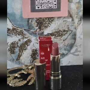Clarins Paris 759 JOli ROUGE WOODBERRY FULL SIZE LONG-WEARING LIPSTICK NIB